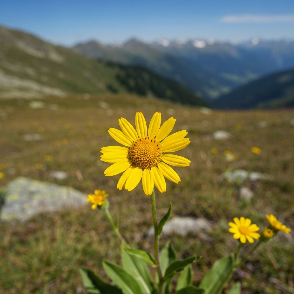 High-altitude Arnica mountain flower
